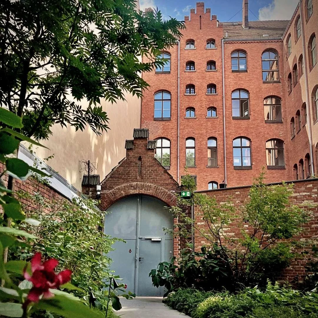 Garden courtyard at Wilmina Hotel in Charlottenburg Berlin