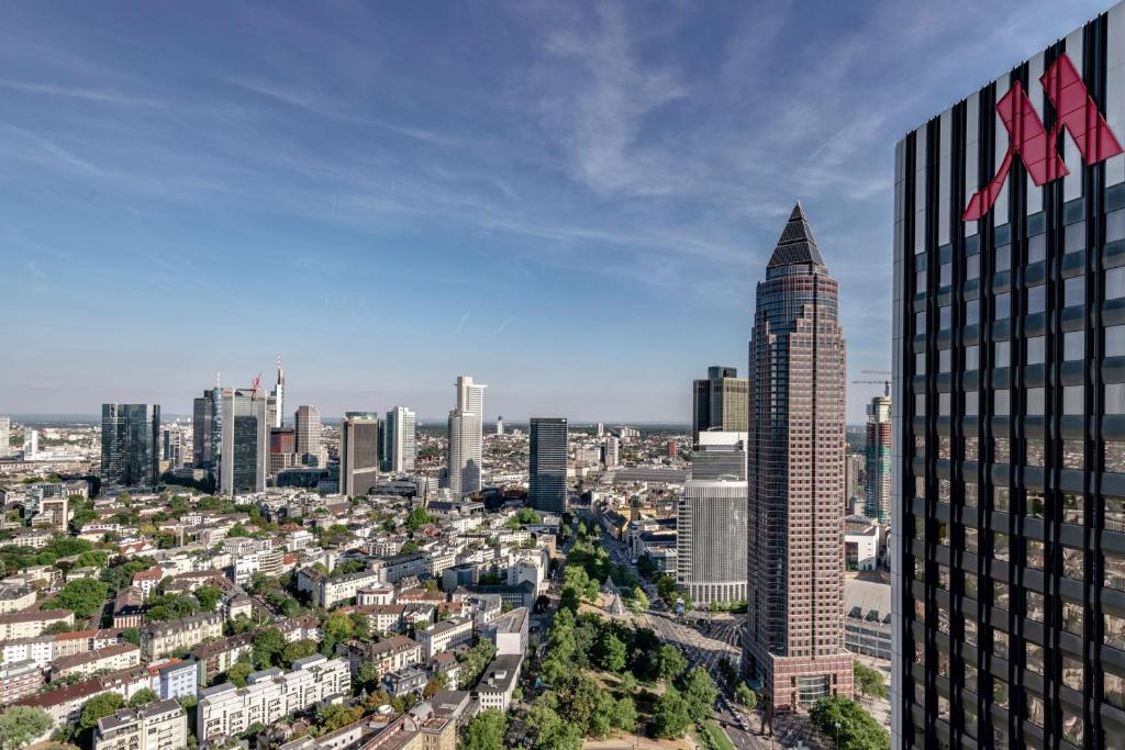 Exterior of Frankfurt Marriott Hotel near Messe Frankfurt